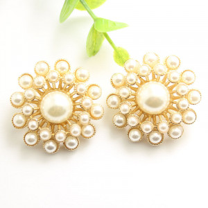 Pearl Flower Buttons, 26mm - Img 2