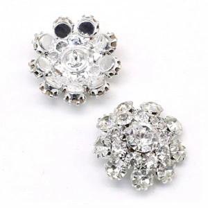 Rhinestones Buttons, 22 mm