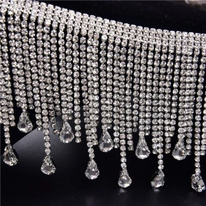 Rhinestones Fringes, 9 cm