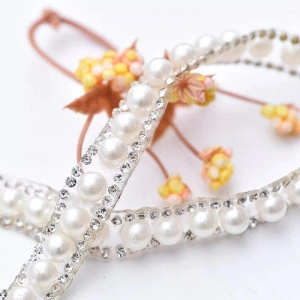 Rhinestones & Pearl Thermo-Adhesive Tape, 1 cm