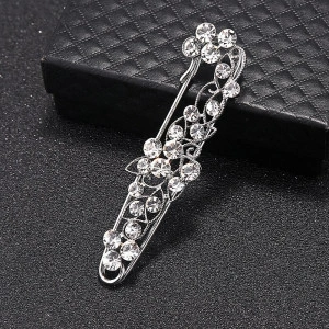 Safety Pins Safety Crystal Brooch - Img 2