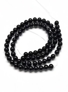 Sirag Agate 10mm, Negru (aprox. 38 buc/sirag)