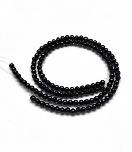Sirag Agate 6mm, Negru (aprox. 60 buc/sirag)
