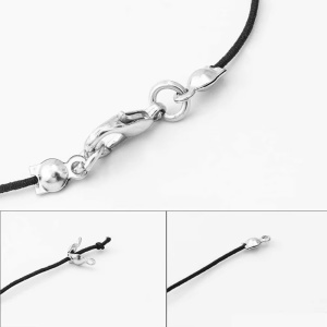 Stainless steel knot end cap 8x4mm (1pc) - Img 2