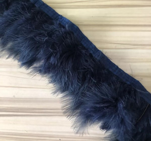 Swan Feathers Tape, Navy Blue