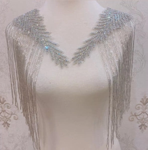Thermo-Adhesive Beads Fringes Applique