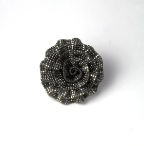 Trandafir 3D cu Strasuri, 7cm - Img 2