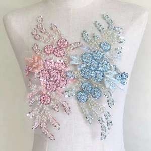 Beads Flowers Applique