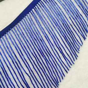 Blue Beads Fringes, 20 cm - Img 1