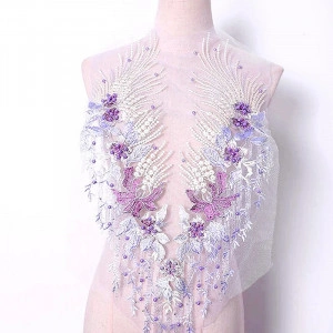 Coupon Applications with Embroidered Crystals Pearl