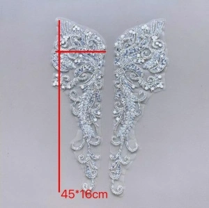 Cupon Paiete si Margele, Argintiu, 45x16 cm ( 2 bucati/set) - Img 2