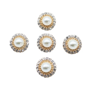 Decorative Ribbons, Strass and Pearl, 24mm, (5 pieces/set) - Img 1
