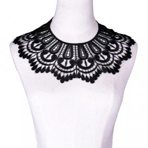 Embroidered Black Collar