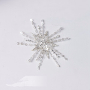 Embroidered Stars with Beads and Sequins Set, 8 cm (4 Pieces/Set) - Img 2