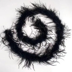 Feather Shawl, Ostrich Feathers, 2 meters - Img 3