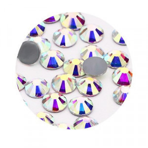 Hot-Fix Glass Crystals, SS10/SS12/SS16/SS20/SS30, Crystal AB, (1440bits/package-288bits/package)