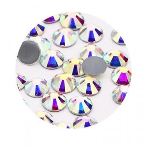 Hot-Fix Glass Crystals, SS10/SS12/SS16/SS20/SS30, Crystal AB, (1440bits/package-288bits/package)