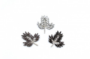 Leaf Shape Thermo Adhesive Crystals Appliques - Img 2
