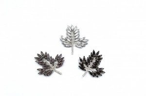 Leaf Shape Thermo Adhesive Crystals Appliques - Img 2