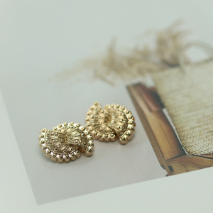 Metallic Decorative Buttons, Gold, 26mm - Img 2
