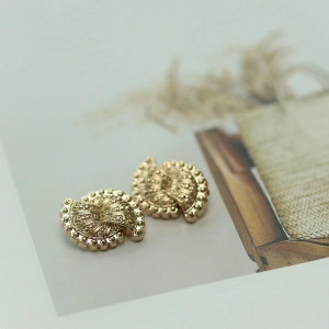 Metallic Decorative Buttons, Gold, 26mm - Img 2