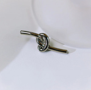 Metallic Knot Buttons, Gold/Silver, 32mm - Img 3