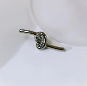 Nasturi Metalici Nod, Auriu/Argintiu, 32mm - Img 3