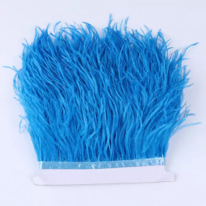 Ostrich Feathers Tape, Blue