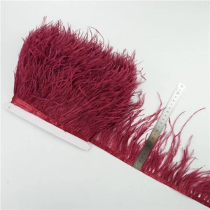 Ostrich Feathers Tape, Burgundy