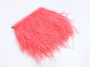 Ostrich Feathers Tape, Coral