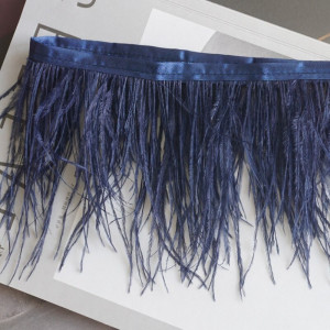 Ostrich feathers tape, Indigo - Img 2