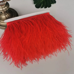 Ostrich Feathers Tape, Red - Img 1