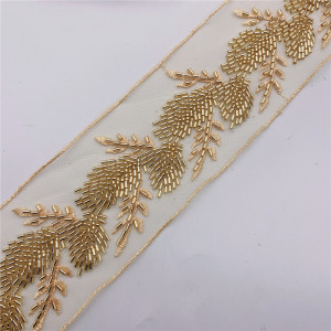 Pasmanterie Beads on Tulle, 5cm - Img 3