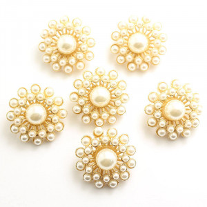 Pearl Flower Buttons, 26mm - Img 1