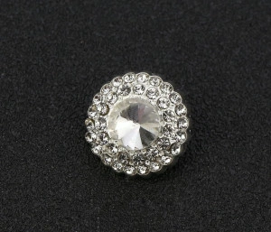 Rhinestone Buttons Two Rows, 17MM, (5 pieces/set)