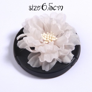 Satin Flowers Set, Cream (6 Pieces/Set) - Img 6