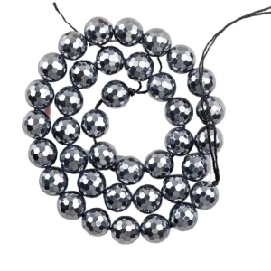 Sirag Hematit 6mm, Argintiu (aprox. 60 buc/sirag)