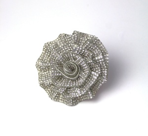 Trandafir 3D cu Strasuri, 7cm - Img 3