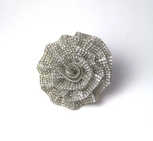 Trandafir 3D cu Strasuri, 7cm - Img 3