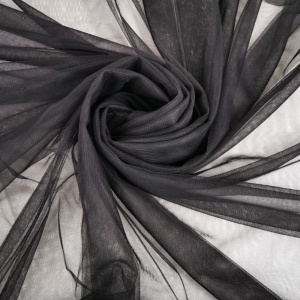 Tulle Constructie Elastic, Latime 3m, Negru - Img 1