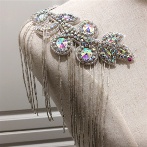 AB Thermo-Adhesive Fringes & Crystals Applique - Img 4