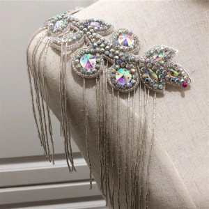 AB Thermo-Adhesive Fringes & Crystals Applique - Img 4