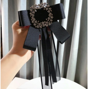 Decorative Black Bow, Brooch Type, 21 x 11 cm - Img 2