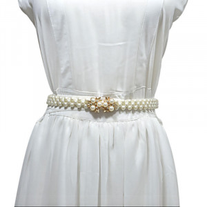 Elastic Band Belt with Pearls - Img 2