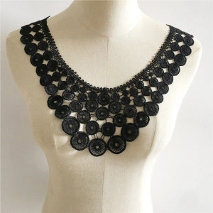 Embroidered Lace Black Collar