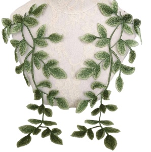 Embroidered Leaf Applications (2 pieces/set) - Img 1