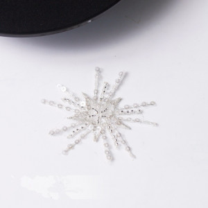 Embroidered Stars with Beads and Sequins Set, 8 cm (4 Pieces/Set) - Img 3