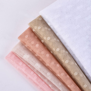 Embroidered Tulle Net with Polka Dots, 150cm - Img 1