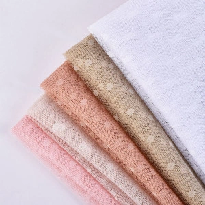 Embroidered Tulle Net with Polka Dots, 150cm