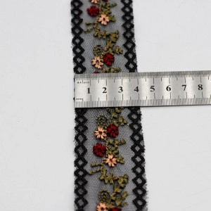Flowers Embroidered Lacing Tape